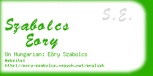 szabolcs eory business card